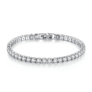 Gold Plated Solitaire Moissanite Tennis <b>Bracelet</b> Channel Setting Luxury GRA Certified Unisex High Polish Wrist - Product Image 1