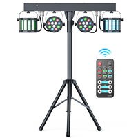 Projecteurs LED Par RGBW U`King 60W avec support combiné, lumière DMX512 pour effets de scène, DJ, discothèque, mariage, fête d'anniversaire