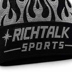 Top trending Beanie Rhinestone Flame Design Unisex Adult Street Style <b>Winter</b> <b>Hat</b> 56-58CM high quality for <b>men</b> - Product Image 5
