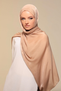 Custom Square Satin Plain Hijab Solid Color Peach <b>Head</b> <b>Wrap</b> Spring Summer Wear OEM ODM Textile Manufacturer India - Product Image 4
