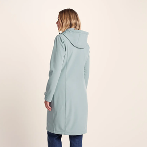 Women's <b>Lightweight</b> <b>Long</b> Softshell Fleece Jacket Breathable Waterproof Windproof Embroidery Logo Hooded Collar Winter <b>Long</b> <b>Coat</b> - Product Image 3