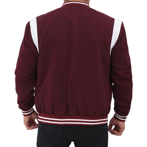 Chaqueta Varsity Unisex de Alto Rendimiento con Diseño Geométrico y Parches, Ajuste Cómodo, Cuello Alto, Tela de Lona de Alta Calidad - Product Image 1