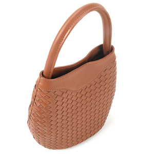 Fashion Handwoven Women's Bucket <b>Bag</b> Lightweight <b>Soft</b> <b>Leather</b> Feel Everyday Carry Handbag - Product Image 2