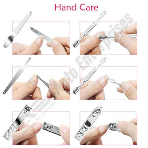 Ensemble de soins de coupe professionnel ciseaux pince à épiler couteau oreille Pick outils 18 pièces ensemble de manucure pédicure coupe-ongles ensemble Kit d'hygiène - Product Image 6