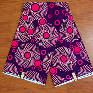 Black Green Pink African Wax Print Ankara Fabric Spiral Circle Pattern for Women Dresses Fashion Sewing - Product Image 6