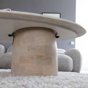 โต๊ะกาแฟวานดานา นิมบัส ไลรา ทำจากไม้มะม่วงและหินอ่อน - Product Image 5