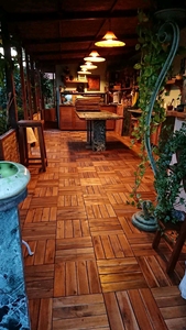 DIY Modern Dual Lock <b>Interlocking</b> Anti-Slip Waterproof Fireproof Water Resistant Square Wood Decking <b>Tile</b> 30x30cm Outdoor Patio - Product Image 5