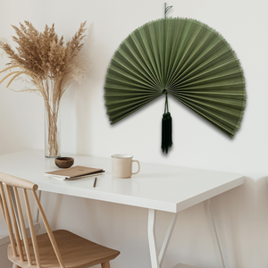 Éventail décoratif en bambou naturel, fait main, à suspendre au mur, décoration écologique pour la maison, l'hôtel, la station balnéaire - Product Image 5