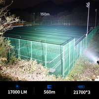 Lampe torche rechargeable ZeroBeam F50 17000 lumens, 6 LED, IPX8, portée de 560 m, Anduril 2, lumière extérieure