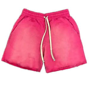 Custom Sweat Shorts Unisex Acid Wash Tie Dye Sun Faded Shorts 5 Inch Inseam <b>Blend</b> Cotton Fleece 100% Cotton Shorts Custom - Product Image 2