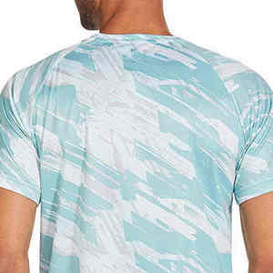 Men's Short Sleeve Geometric Print T-<b>Shirt</b> Quick Dry Regular Fit Casual Wear O-Neck Knitted <b>Polyester</b> <b>Shirt</b> - Product Image 5