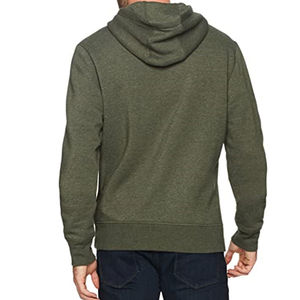 <b>Men</b> Olive Green Hooded Sweatshirt Regular Fit Cotton Fleece Casual <b>Pullover</b> with Front Pocket Autumn wear - Product Image 5