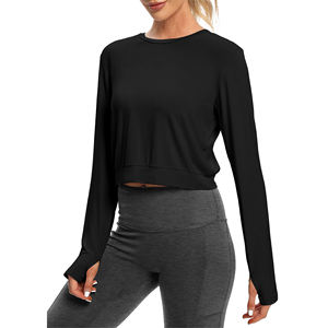 Top de yoga con logo personalizado para mujer, tela elástica suave al tacto, ropa deportiva para entrenamiento, fitness, gimnasio, correr, top de yoga para mujer - Product Image 1