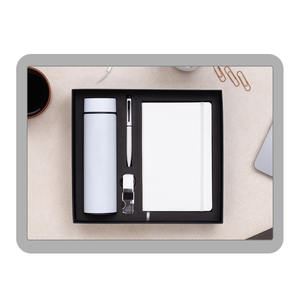 High Quality Promotional Gift Set Business PU Leather Embossed <b>Personalization</b> Diary Pen <b>Keychain</b> Water Bottle Customized Color - Product Image 1