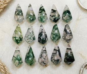Wholesale Natural Green <b>Moss</b> <b>Agate</b> Kite Cabocho Excellent Quality Calibrated For Jewelry Production Lot Custom Order Accepted - Product Image 1