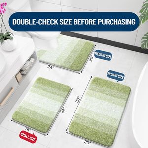 Alfombra de Baño de Microfibra de 17"x24" Súper Absorbente Antideslizante, Alfombra de Baño Gruesa y Afelpada, Lavable, para Hotel - Product Image 2