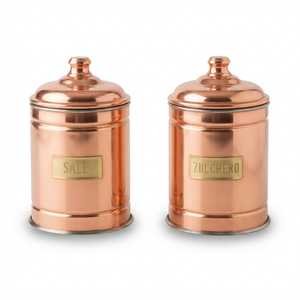 Pure Copper <b>Kitchen</b> <b>Storage</b> Canister Set with Airtight Lid, Copper <b>Storage</b> <b>Jar</b> <b>for</b> Salt Sugar Tea Coffee Spices, Handmade Food - Product Image 1