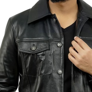 100% Genuine Cowhide <b>Men's</b> <b>Leather</b> <b>Jacket</b> New Stylish <b>Leather</b> <b>Jacket</b> For <b>Man</b> - Product Image 5