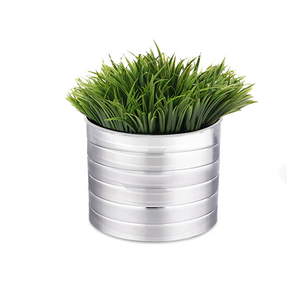 Maceta de Acero Inoxidable Plateada para Interiores y Exteriores, Venta al Por Mayor OEM, Contenedor para Plantas para Decoración de Hogar, Oficina, Hotel y Paisajes - Product Image 2