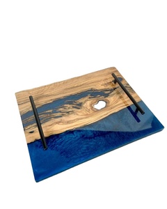 Bandeja de servicio de madera de lujo personalizada al por mayor de fábrica, bandeja de servicio de madera de uso doméstico de diseño personalizado de alta exigencia - Product Image 3