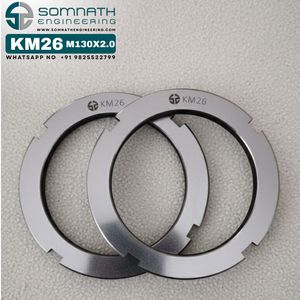 DIN 981 KM26 <b>Lock</b> Nut Heavy Industry Use CLASS 4 Self-Locking Fully <b>Threaded</b> Right Hand Bearing Natural Finish CNC Nut SE Brand - Product Image 1