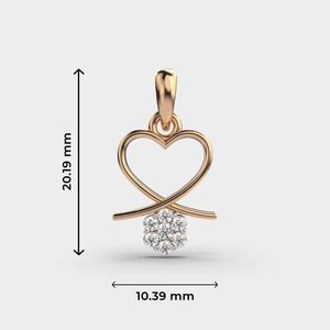 Colgante de Diamante en Forma de Corazón, Chapado en Oro de 18K, Amuleto Romántico para Mujer, Regalo de Joyería - Product Image 2