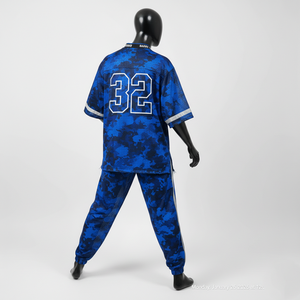 Conjunto de Pantalones Deportivos de Malla de Poliéster Transpirable para Hombre, 180 GSM, Azul, Negro, Camuflaje, Panel Lateral Sublimado, Logotipo Personalizado, 2 Piezas - Product Image 5