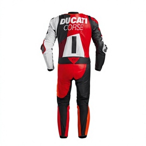 ชุดแข่งรถมอเตอร์ไซค์แบบสั่งตัดสำหรับผู้ชาย Rucati Custom Super MotoCP ทำจากหนังวัว/หนังจิงโจ้ ชุดจั๊มสูทสำหรับขี่มอเตอร์ไซค์แบบชิ้นเดียว/Traje ตัดเย็บตามขนาด CE - Product Image 3