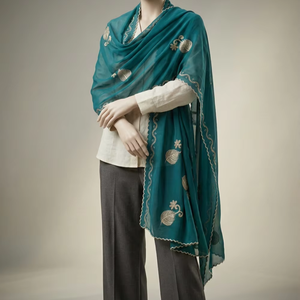 Tissu en voile 100 % coton en gros, 5 yards, dentelle brodée florale africaine avec strass, châle respirant pour femme, écologique, ODM - Product Image 1