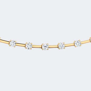 Collier stationné de diamants ronds sertis à griffes 1,90 carats au total - Product Image 4