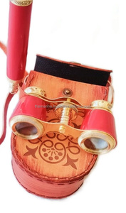 Binocular de cristal de ópera de nácar de latón marino hecho a mano con caja de cuero regalo para los seres queridos. - Product Image 4