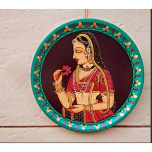 Plaque murale en bois tressée traditionnelle Art Déco pour Diwali, mariage, anniversaire, Pâques, occasions spéciales - Product Image 2
