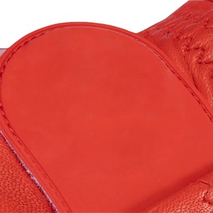 Gant de golf droitier en cuir véritable rouge, respirant, à enfiler, unisexe, pour le sport - Product Image 4