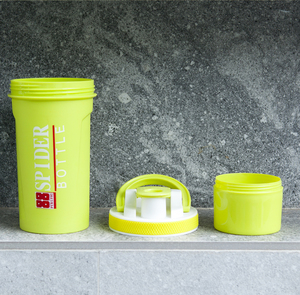 Custom Logo 3-Layer Plastic <b>Protein</b> Shaker <b>Bottle</b> 700ml with Mixing Grid Eco-Friendly BPA Free Dishwasher Safe - Product Image 5