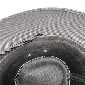 GENERSA SPORTS Chapeau de cowboy unisexe noir en polyester à large bord réglable pour l'extérieur, décontracté, pour adulte, toutes saisons - Product Image 5
