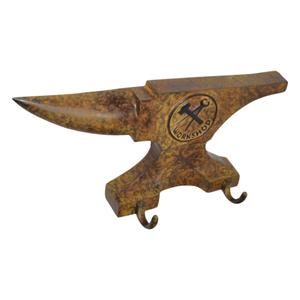 Rust Finish Metal Blacksmith Anvil Wall Decor <b>Hooks</b> With 2 Holder Handmade Metal Vintage Anvil For Sale - Product Image 2