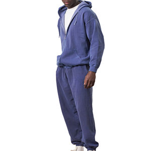 Conjuntos Deportivos de Hombre con Cierre, Tallas Grandes, Diseño Sólido, Hombros Caídos, Tejido Grueso y Transpirable, Personalizables con Logotipo y Color, Venta al Por Mayor - Product Image 4