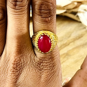 Trendy Onyx <b>Rings</b> Boho Brass <b>Rings</b> for Women 18k <b>Gold</b> Plated Antique Tribal Flower Band Statement <b>Ring</b> for Wholesale/OEM/ODM - Product Image 6