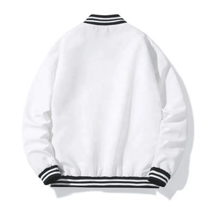 Veste universitaire d'hiver pour homme de haute qualité, respirante, à col carré, avec patchs brodés, logo frontal 100% coton, polyester - Product Image 2