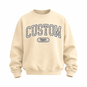 High Quality for Color Winter Cotton Oversized Women <b>Sweatshirt</b> Custom Text Print Crew Neck Casual Loose Fit Pullover - Product Image 2