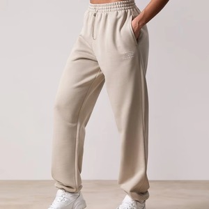 กางเกงวอร์มขายดี สีน้ำตาลวานิลลา สำหรับผู้หญิง ทรงดีไซน์ Bungee ผ้าเทอร์รี่ฟลีซ เนื้อผ้านุ่ม สวมใส่สบาย กางเกงขายาวผู้หญิง - Product Image 1