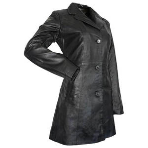 Manteau en cuir véritable respirant, chaud et tendance pour l'hiver, prix de gros, dernière arrivée, design personnalisé, meilleur manteau pour femme - Product Image 3