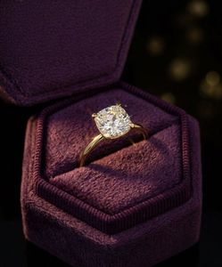 18K Yellow Gold Lab Grown <b>Cushion</b> Cut Diamond Engagement <b>Ring</b> 1.54ct 4-Prong Solitaire Luxury IGI Certified Women's Bridal - Product Image 6