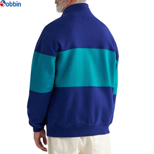 Sudadera con Capucha de Bloques de Color Ecológica para Hombre y Mujer, Servicio OEM, Mezcla de Algodón Premium, Invierno, Talla Grande, Transpirable, con Cierre de Broches - Product Image 3