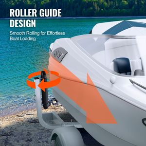 Set di Guide per Rimorchio Marino da 20,5 Piedi con Pali in Alluminio Durevoli e Supporti a Rullo in Acciaio Antiruggine - Product Image 4