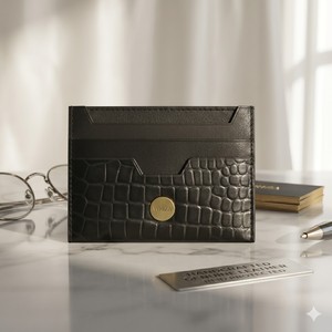 WRIZA Handcrafted Genuine Leather RFID Protected <b>Card</b> <b>Holder</b> <b>for</b> Men | Slim 6 <b>Card</b> Slot Minimalist Credit <b>Card</b> <b>Wallet</b> Party - Product Image 2