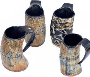 Premium Buffalo Horn Mug Handcrafted Rustic Genuine Material Elegant Texture Unique Traditional Decorative Gift Horn Mug - Product Image 6