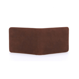 Cartera de Cuero Vacuno Hecha a Mano con Cierre Abierto, Diseño Corto de PVC, Impermeable, Multifuncional, con Ranuras para Tarjetas - Product Image 1