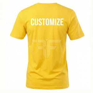 Camisetas para Hombre al Por Mayor, con Logotipo Personalizado, Cuello Redondo, 100% Algodón, Alta Calidad, Secado Rápido, Transpirables, Diseño Naranja y Negro, Estilo Ringer - Product Image 2