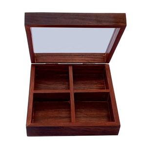 Caja de especias Talladora de madera Natural antigua en caja de especias de madera para contenedor de cocina con tapa caja decorativa Masala organizador hecho a mano - Product Image 3